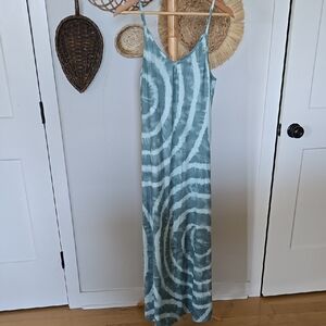 Teal Tie-Dye Maxi Dress